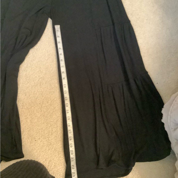 Rare New Free People Porter Wide Leg Pant set Black XS flowy bohemian whimsygoth - Picture 10 of 12